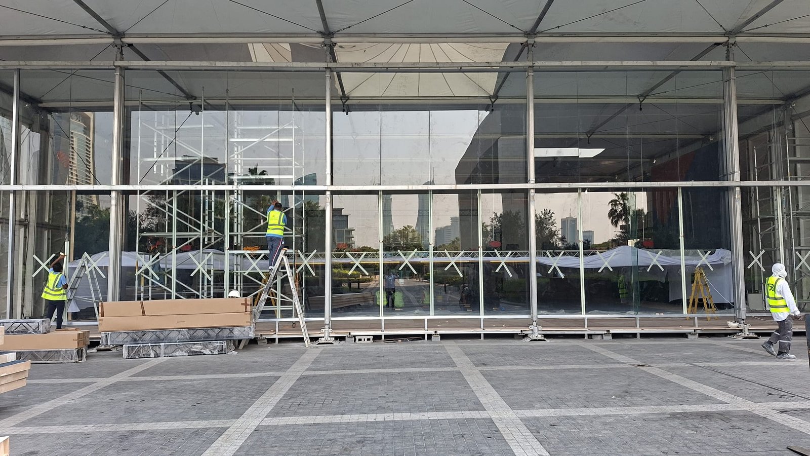 Commercial glass entrance