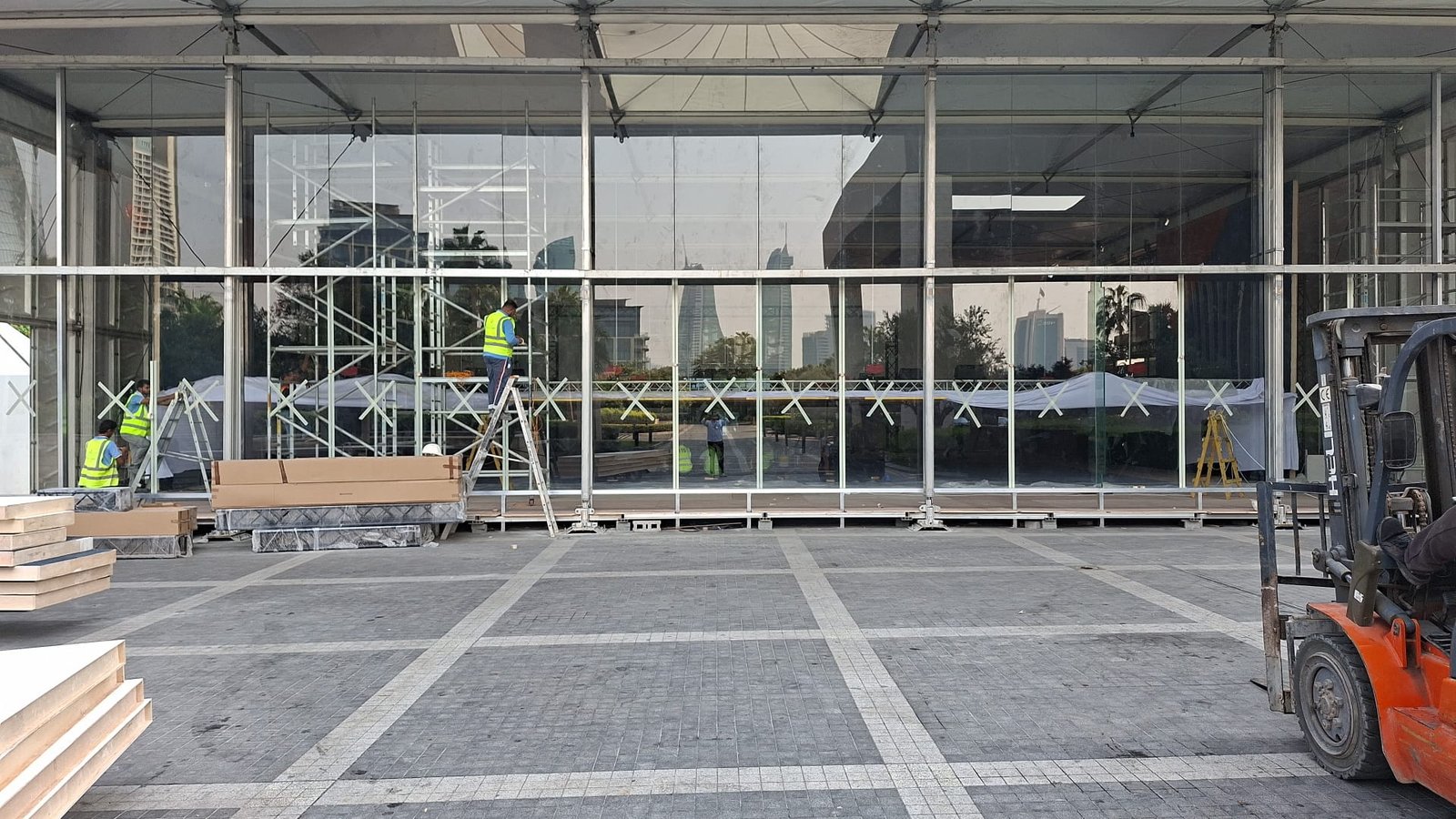 Commercial glass entrance