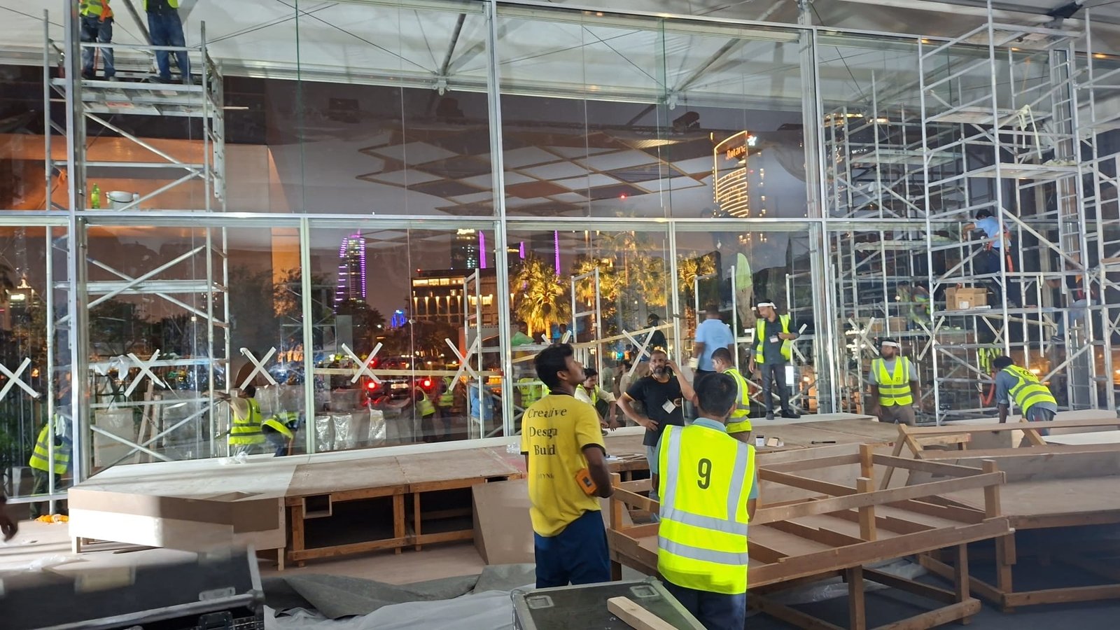 Commercial glass entrance