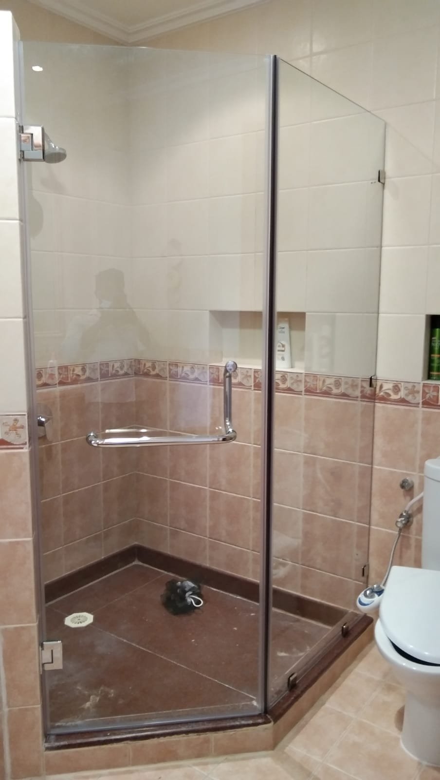 Glass shower enclosure