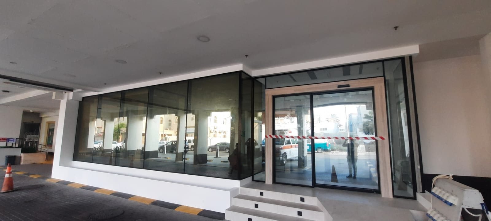 Commercial glass entrance
